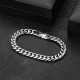 8mm Miami Stainless Steel Cuban Link Bracelet for Men