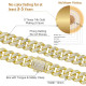 Cool 12mm Iced Out Cuban Link Bracelet for Men's in 14K Gold