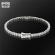 Sparkly 3mm Moissanite White Gold Tennis Bracelet