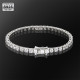 Fashion 4mm Moissanite White Gold Tennis Bracelet