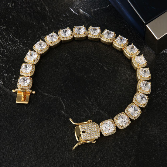 New Arrival 10mm CZ Diamond Mens Tennis Bracelet