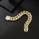 Iced Out 20mm Diamond Cuban Link Bracelet for Men