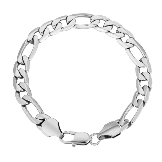 Newest 9mm Stainless Steel Figaro Bracelet for Men