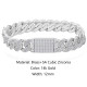 Sparkly 12mm CZ Diamond Iced Out Mens Bracelet with Box Clasp