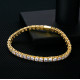 Gorgeous 4mm 14K Gold Sterling Silver CZ Diamond Tennis Bracelet for Men