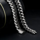 Black and White Two-Tone Iced Cuban Link Bracelet (12mm) for Men