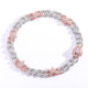 Sparkly Bicolourable 17mm Diamond Cuban Bracelet for Men