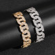 Newest 17mm CZ Diamond Iced Out Stud Link Bracelet for Men