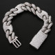 Fashion 20mm Diamond PIg Nose Cuban Link Bracelet for Men