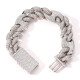 Fashion 20mm Diamond PIg Nose Cuban Link Bracelet for Men