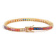 Trendy 4mm Colorful Diamond Mens Tennis Bracelet