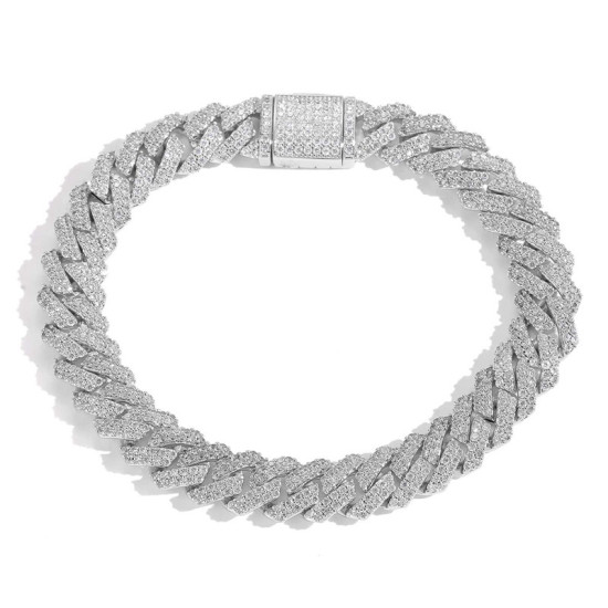 Modern 10mm Iced Out Cuban Link Bracelet for Men