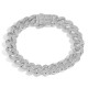 John 12mm Hip Hop Iced Out Cuban Bracelet for Men