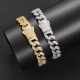 John 12mm Hip Hop Iced Out Cuban Bracelet for Men