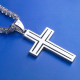 Iced Out Cross Chain with Double-Layered Cross Pendant