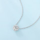 VVS1 Moissanite Flower Heart Pendant Necklace for Women