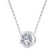 Elegant 1.0 Carats VVS1 Moissanite Moon Pendant Necklace for Women 