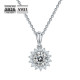 1.0 Carats VVS1 Moissanite Sun Flower Womens Pendant Necklace