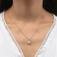 1.0 Carats VVS1 Oval Moissanite Pendant Necklace for Women