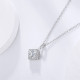 1.0 Carats VVS1 Square Moissanite Pendant Necklace for Women