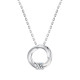 Iced 0.10 Carats VVS1 Moissanite Hollow Contoured Pendant Necklace