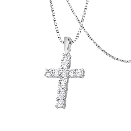 Newest 0.70 Carats VVS1 Moissanite Cross Pendant for Women