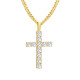 Bling 1.10 Carats VVS1 Moissanite Cross Pendant for Men 14K Gold