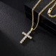 Bling 1.10 Carats VVS1 Moissanite Cross Pendant for Men 14K Gold