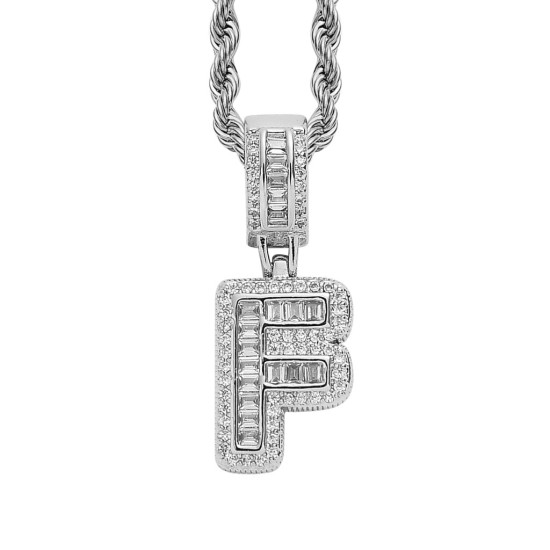 Trendy English Letter Hip Hop Pendent with 3mm Rope Chain