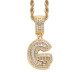 Trendy English Letter Hip Hop Pendent with 3mm Rope Chain