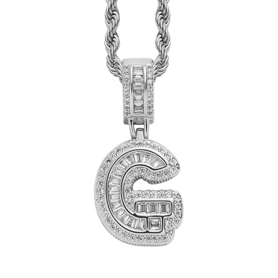 Trendy English Letter Hip Hop Pendent with 3mm Rope Chain