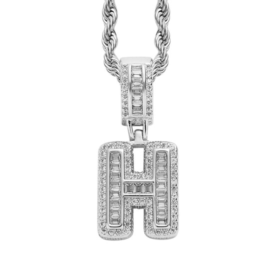 Trendy English Letter Hip Hop Pendent with 3mm Rope Chain