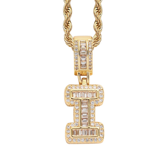 Trendy English Letter Hip Hop Pendent with 3mm Rope Chain