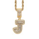 Trendy English Letter Hip Hop Pendent with 3mm Rope Chain