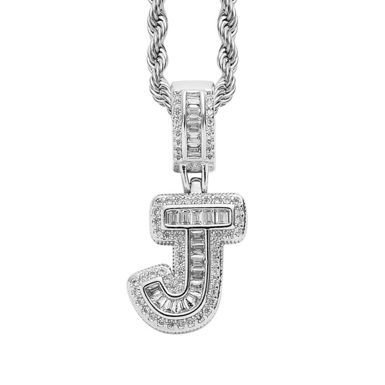 Trendy English Letter Hip Hop Pendent with 3mm Rope Chain