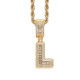 Trendy English Letter Hip Hop Pendent with 3mm Rope Chain