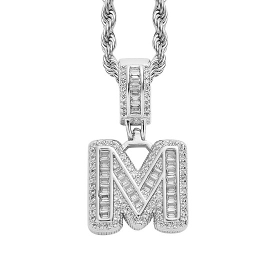 Trendy English Letter Hip Hop Pendent with 3mm Rope Chain