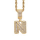 Trendy English Letter Hip Hop Pendent with 3mm Rope Chain