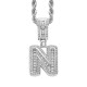 Trendy English Letter Hip Hop Pendent with 3mm Rope Chain