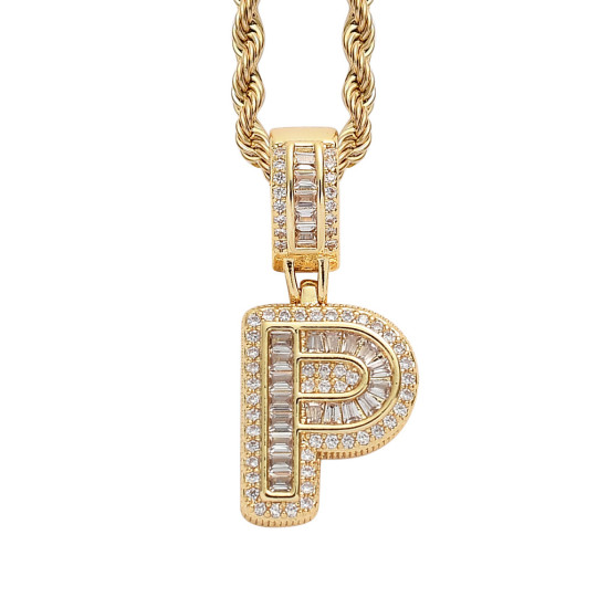 Trendy English Letter Hip Hop Pendent with 3mm Rope Chain