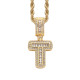 Trendy English Letter Hip Hop Pendent with 3mm Rope Chain