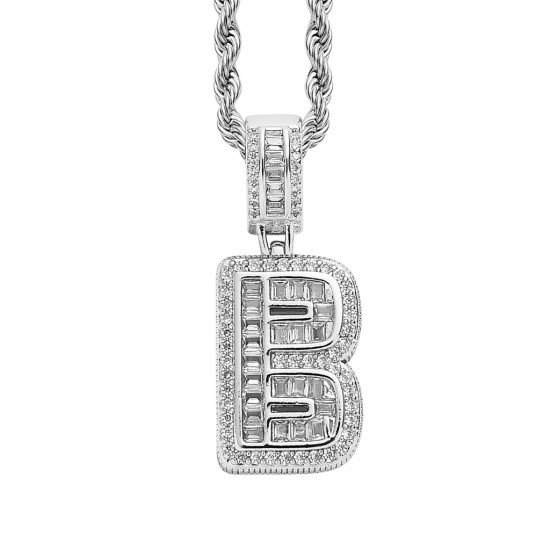 Trendy English Letter Hip Hop Pendent with 3mm Rope Chain