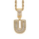 Trendy English Letter Hip Hop Pendent with 3mm Rope Chain