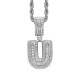 Trendy English Letter Hip Hop Pendent with 3mm Rope Chain