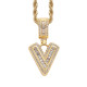 Trendy English Letter Hip Hop Pendent with 3mm Rope Chain