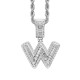 Trendy English Letter Hip Hop Pendent with 3mm Rope Chain