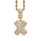 Trendy English Letter Hip Hop Pendent with 3mm Rope Chain