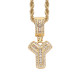 Trendy English Letter Hip Hop Pendent with 3mm Rope Chain