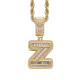 Trendy English Letter Hip Hop Pendent with 3mm Rope Chain