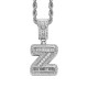 Trendy English Letter Hip Hop Pendent with 3mm Rope Chain